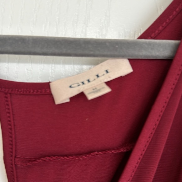 Gilli Burgandy V Neck Jumpsuit - Picture 7 of 14